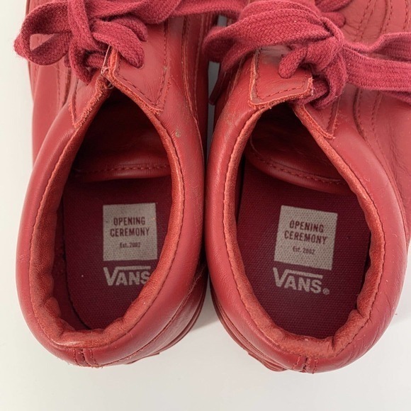 RARE🔥 VANS Old Skool Opening Ceremony Leather Burgundy Red Sz 6 Men‎ 7.5 W - Picture 3 of 5
